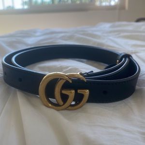GUCCI Black Thin Marmont Belt 90cm NEVER WORN